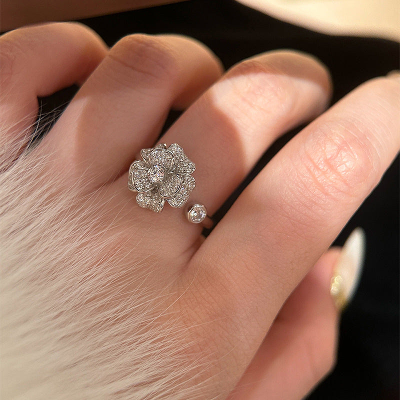 A2廠 韓國韓版鋯石花開口戒指 批發 折扣@洽客服 25.12.W3「WR583-1」