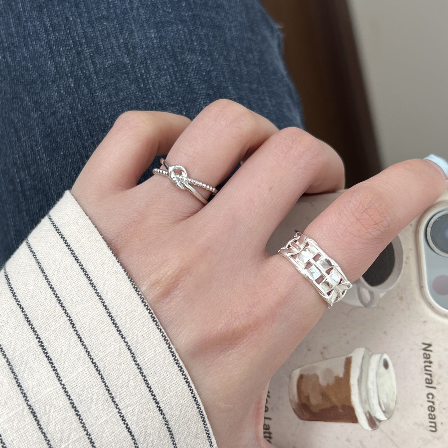 C3廠 韓國韓版交叉打結S925純銀戒指 批發 折扣@洽客服 25.10.W5「jz012」