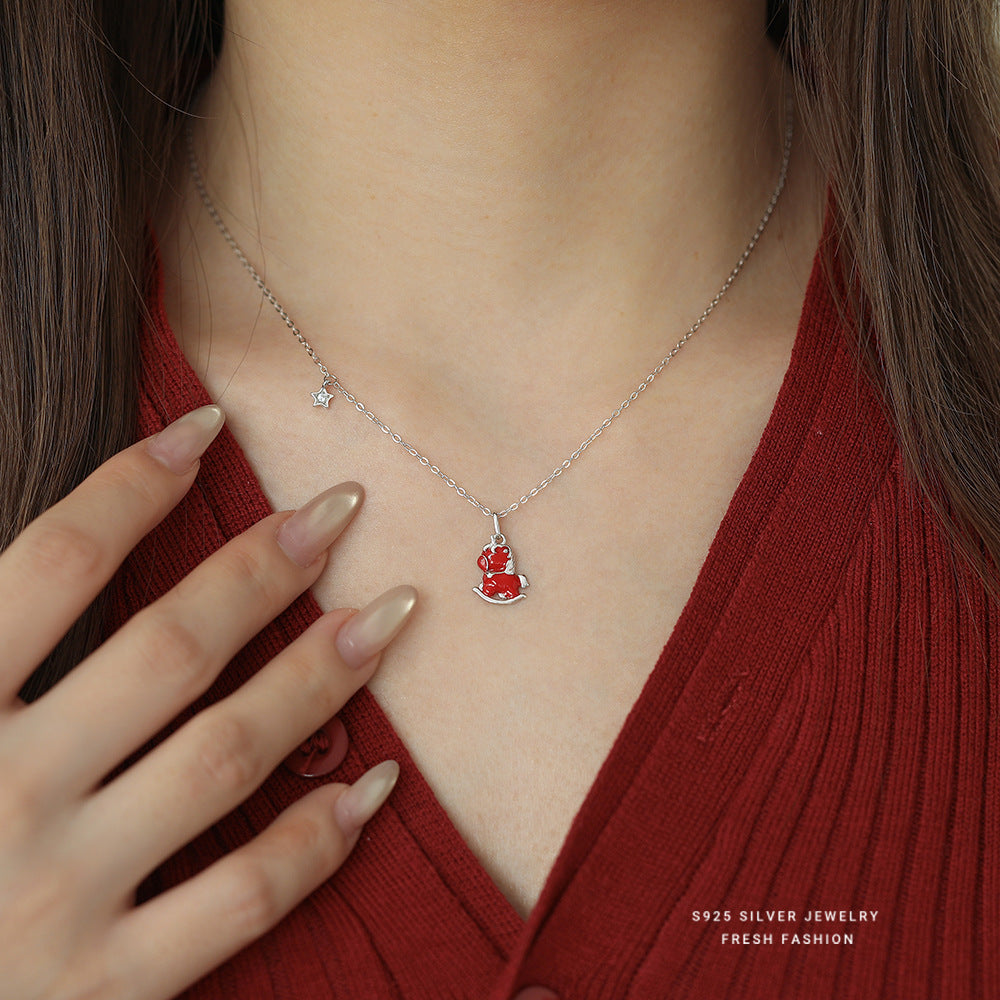 C廠 S925純銀｜ 小紅馬項鍊 批發 折扣@洽客服 26.01.W2「YA0556」