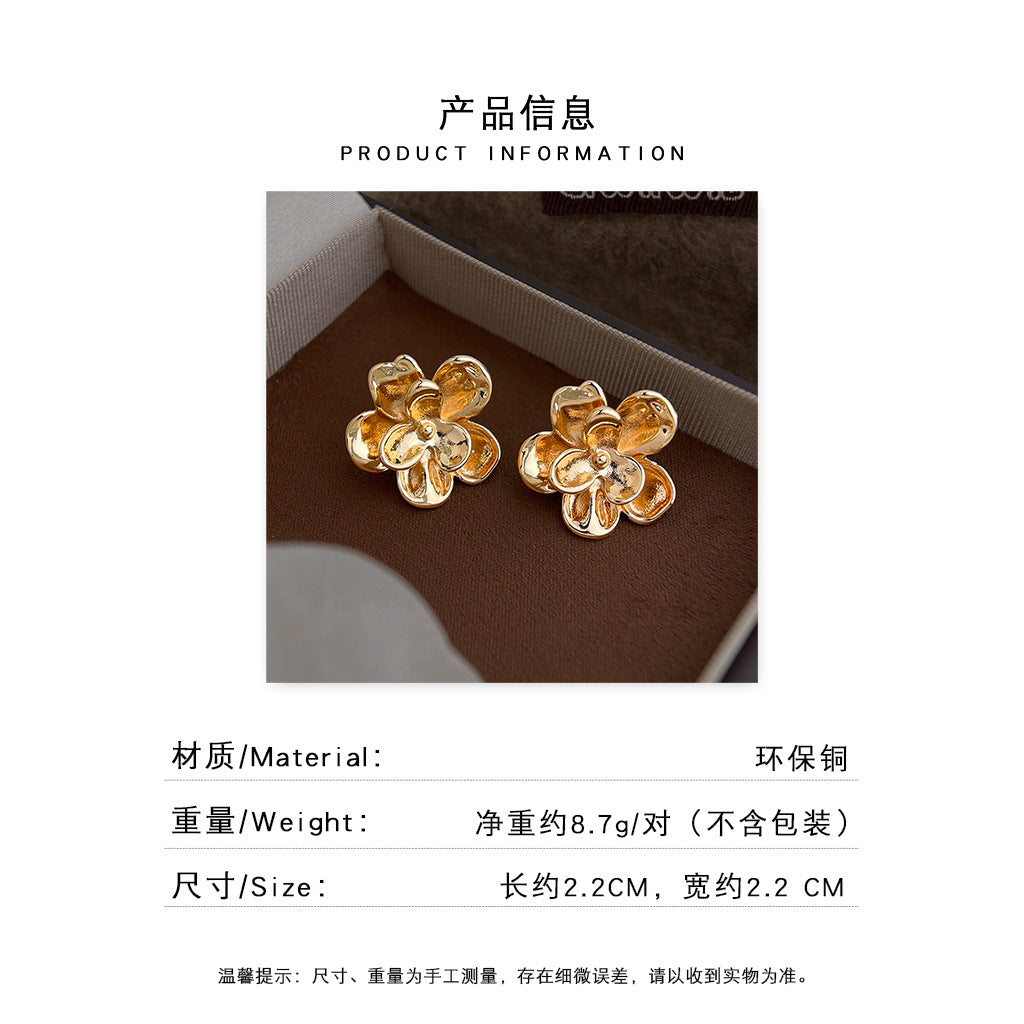 A廠 日韓款 立體花朵銀針耳環批發 折扣@洽客服 26.06.W1「6547」