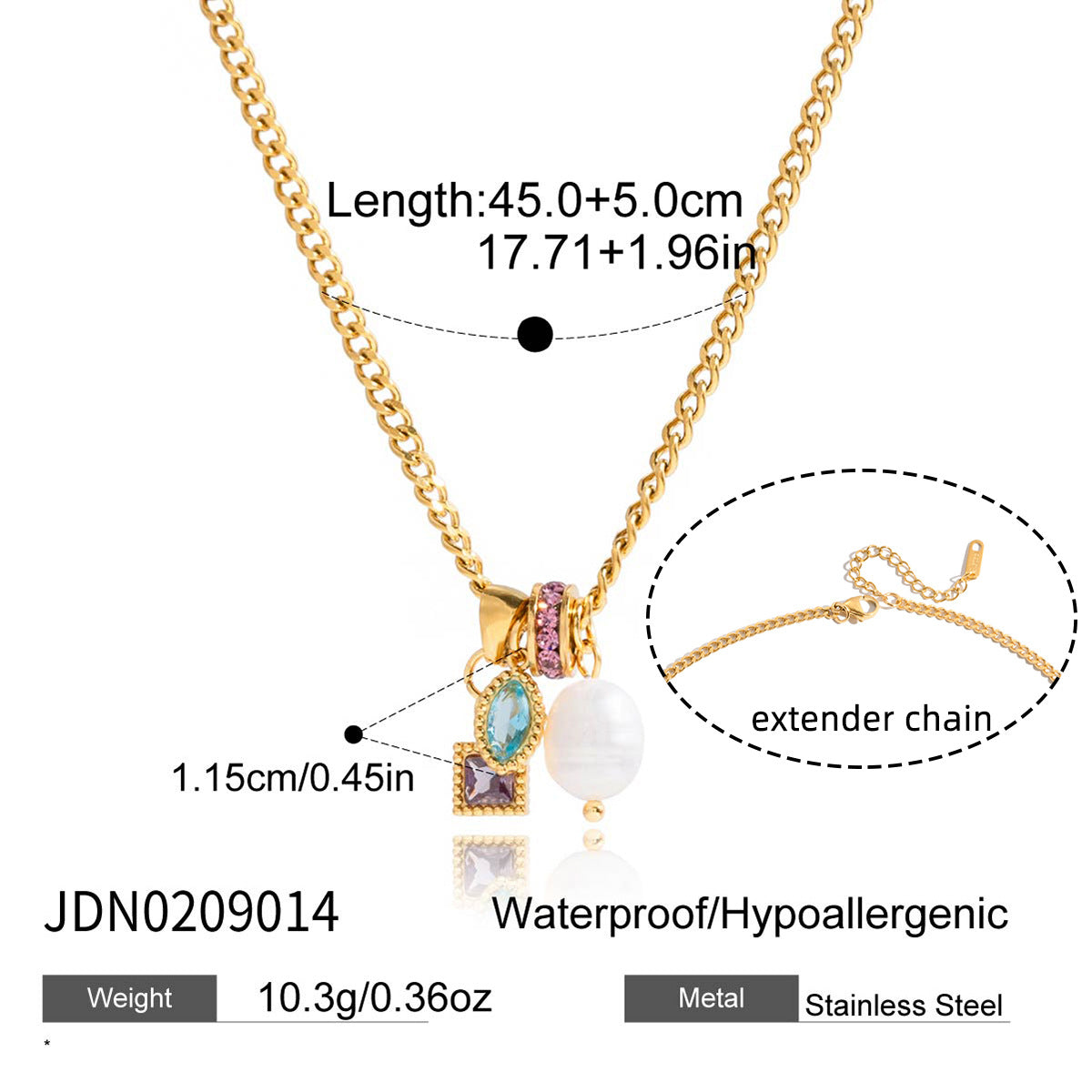 B廠 歐美款 ELLIE 鈦鋼鍍18K金項鍊 批發 折扣@洽客服 25.12.W1「DN0209014」