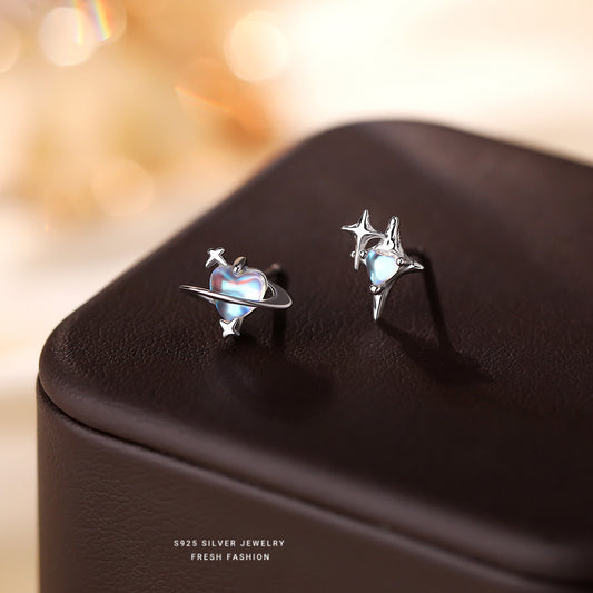 C廠 韓國韓版幻彩仿月光石S925純銀耳環 批發 折扣@洽客服 24.11.W2「E5774」