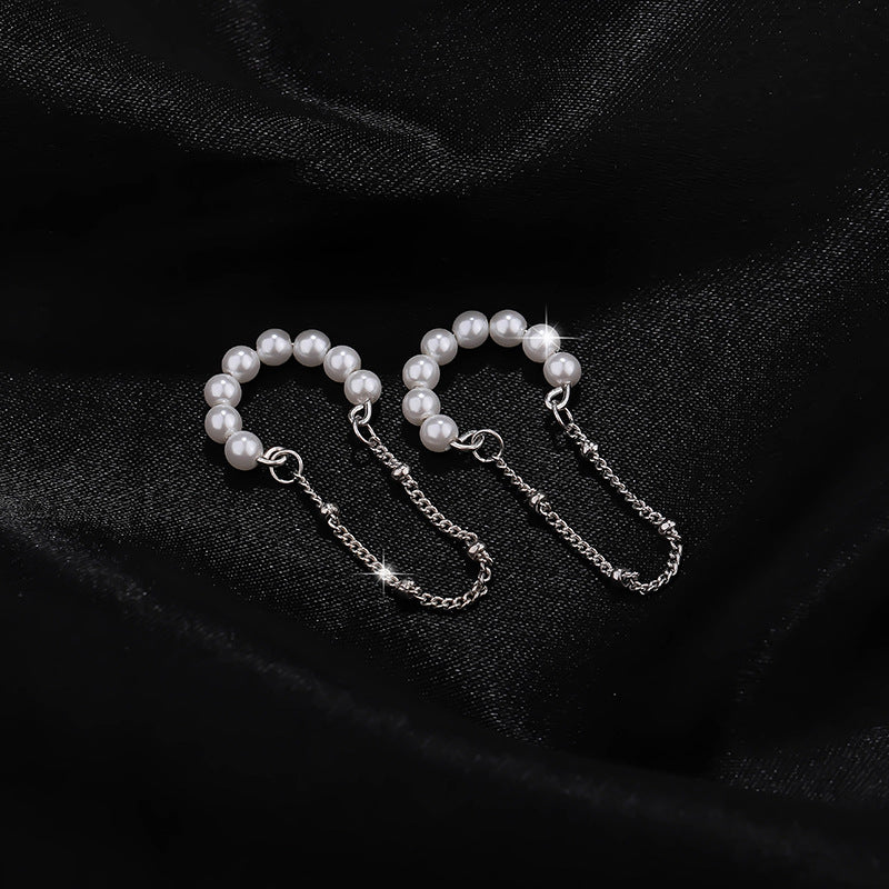 C廠 韓國韓版貝珠S925純銀耳骨夾耳環批發 折扣@洽客服 26.03.W2「E2702」