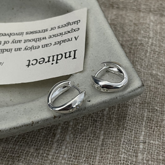 C2廠 S925純銀 ｜ 韓國韓版鑲嵌鋯石瓜子形耳環 批發 折扣@洽客服 26.01.W2 「XSE2430」