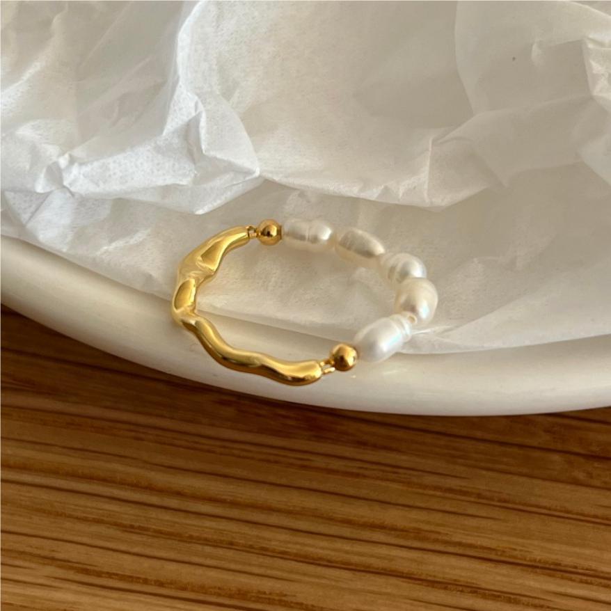 C2廠 韓版飾品異形珍珠925純銀戒指「SR1034」24.05.W5