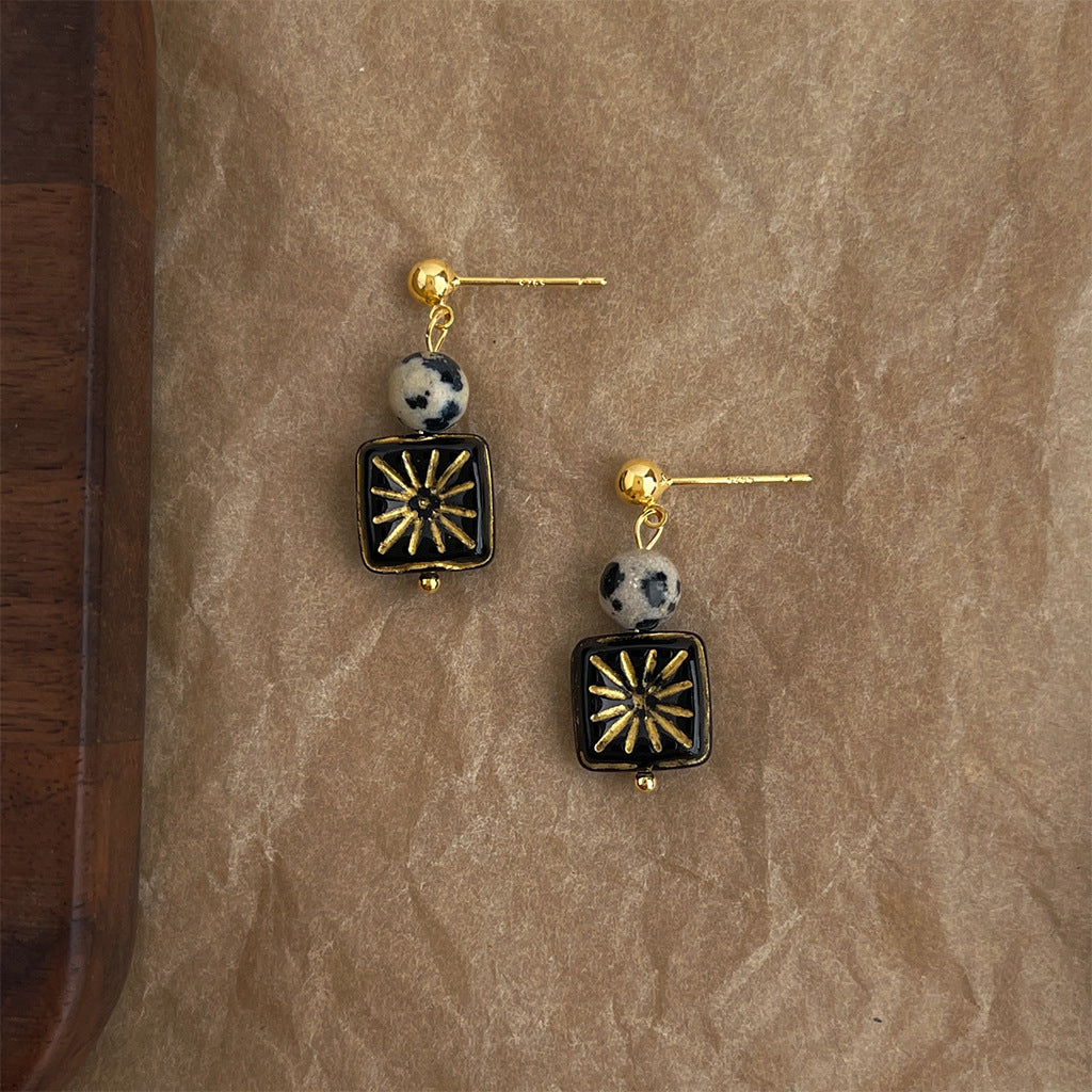 A廠 日韓款 手工捷克琉璃銀針耳環 批發 折扣@洽客服 25.10.W5「6701」