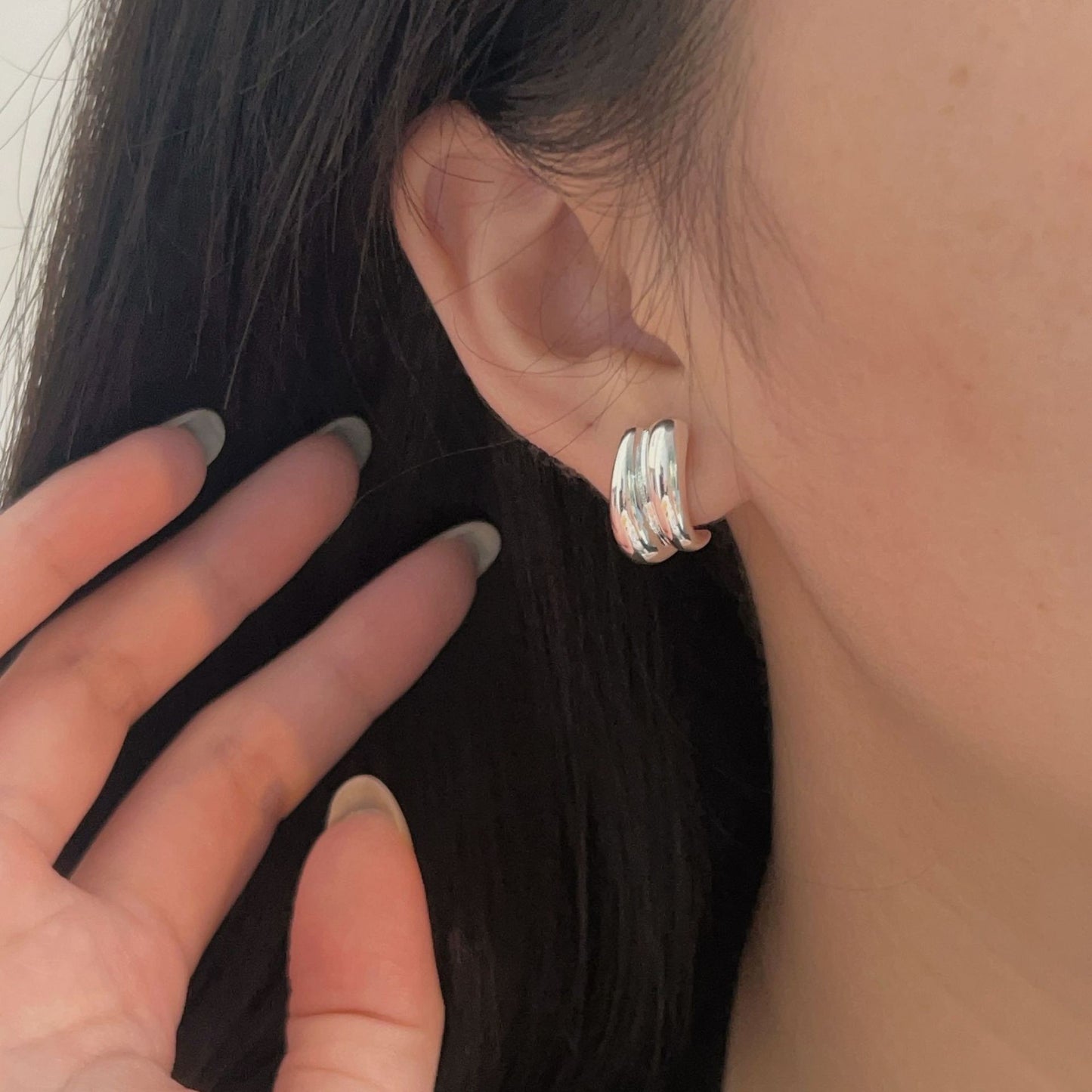 C3廠 韓國韓版幾何S925純銀耳環 批發 折扣@洽客服 25.12.W2「hes099-1」