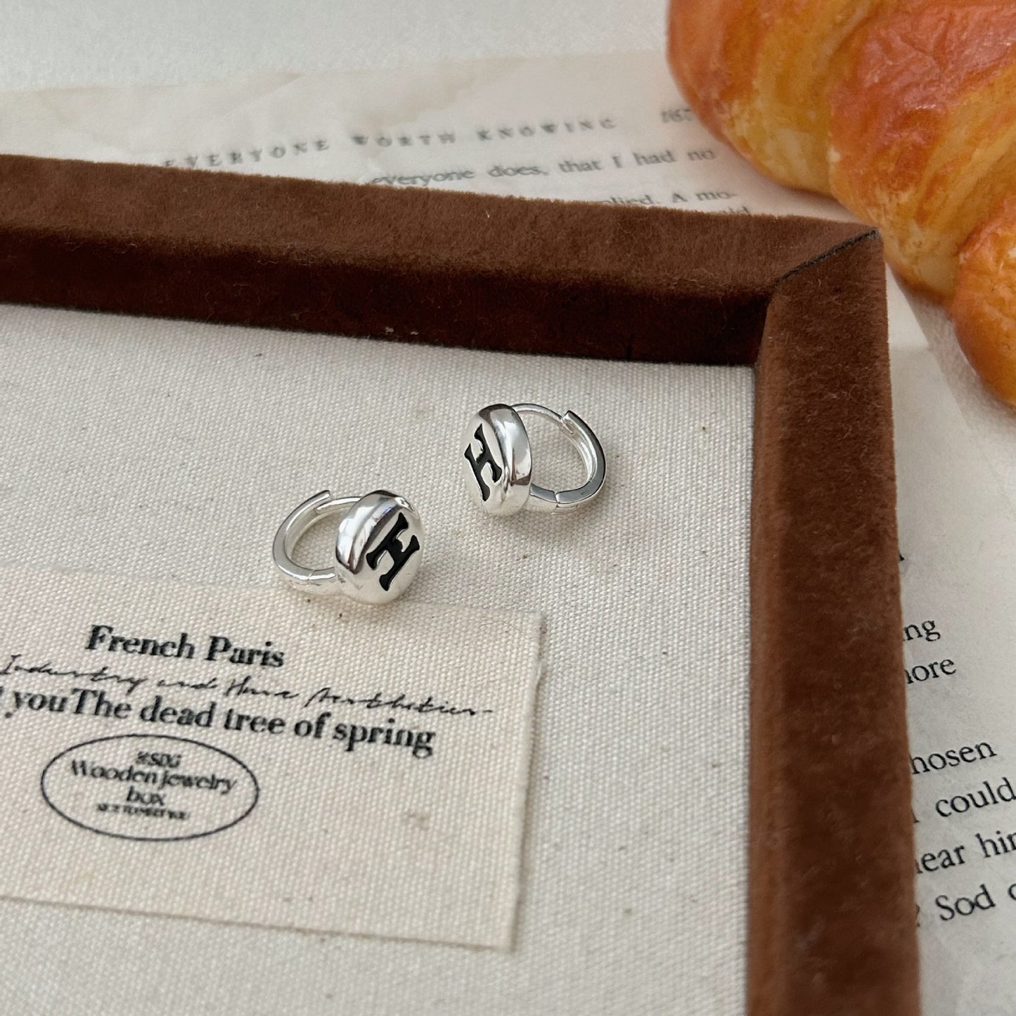 C3廠 韓版重工H字母S925純銀耳環 批發 折扣@洽客服 25/11.W4「hes414」