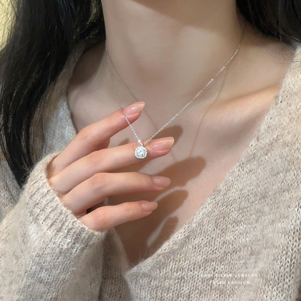 C廠 韓國韓版滿天星方糖 S999純銀項鍊 批發 折扣@洽客服 25.12.W4「A4791」