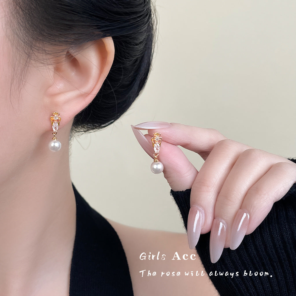 A廠 日韓款微鑲鋯石珍珠耳環 批發 折扣@洽客服 26.01.W1「6889」