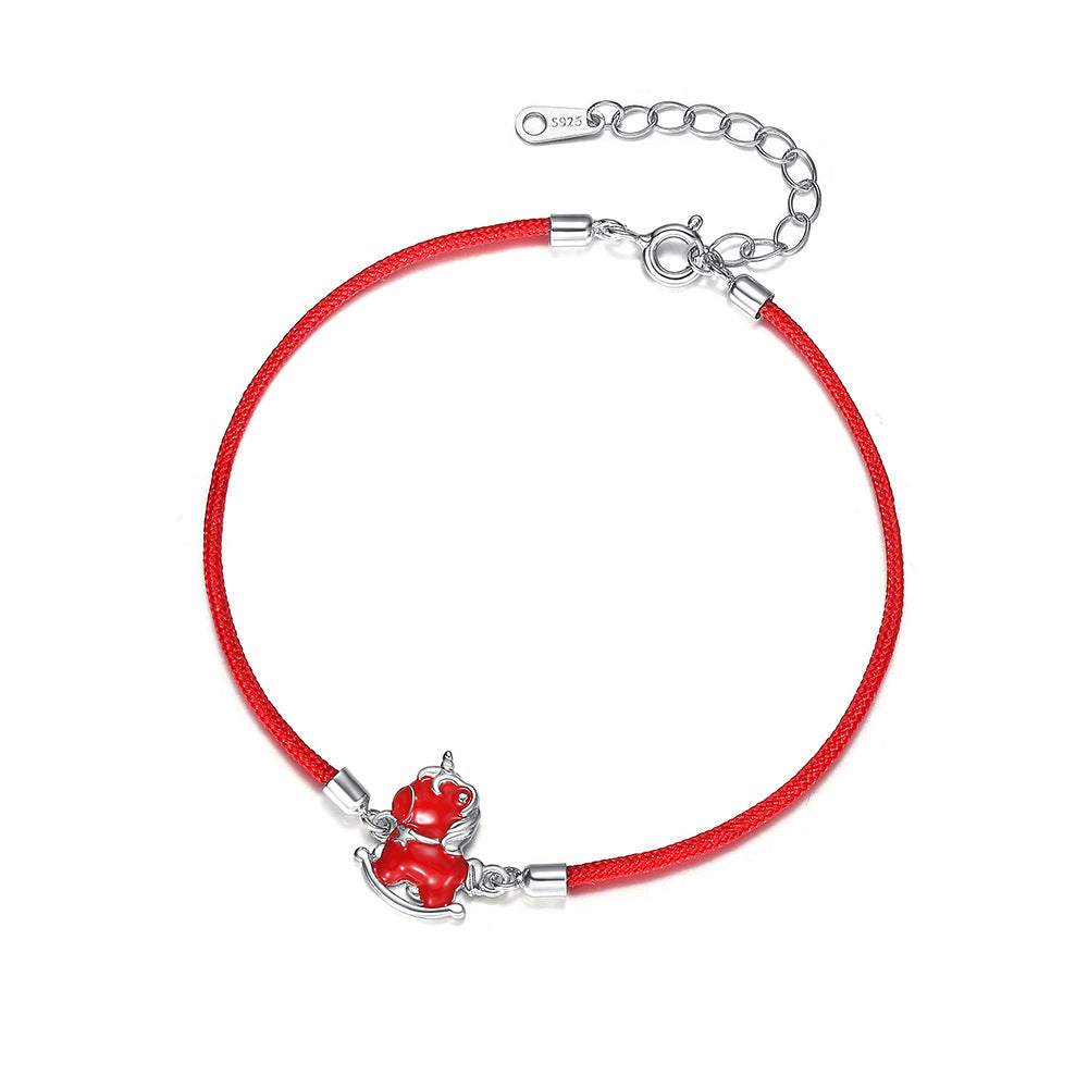 C廠 S925純銀｜ 小紅馬紅繩手鍊 批發 折扣@洽客服 26.01.W2「YL0136」