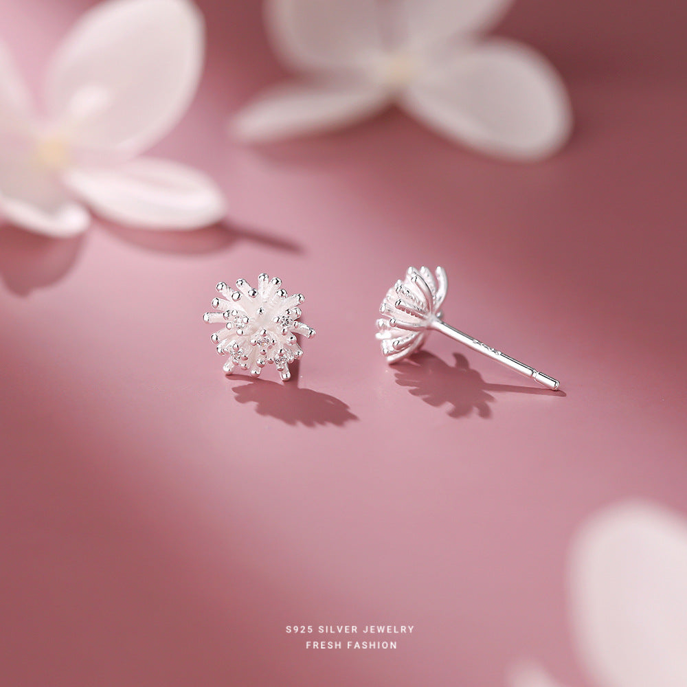 C廠 韓國韓版蒲公英煙火S925純銀耳環 批發 折扣@洽客服 25.11.26「E5800」