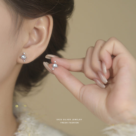 C廠 S925純銀｜韓國韓版太空元素藍色星球耳環 批發 折扣@洽客服 26.02.W3「E6192」