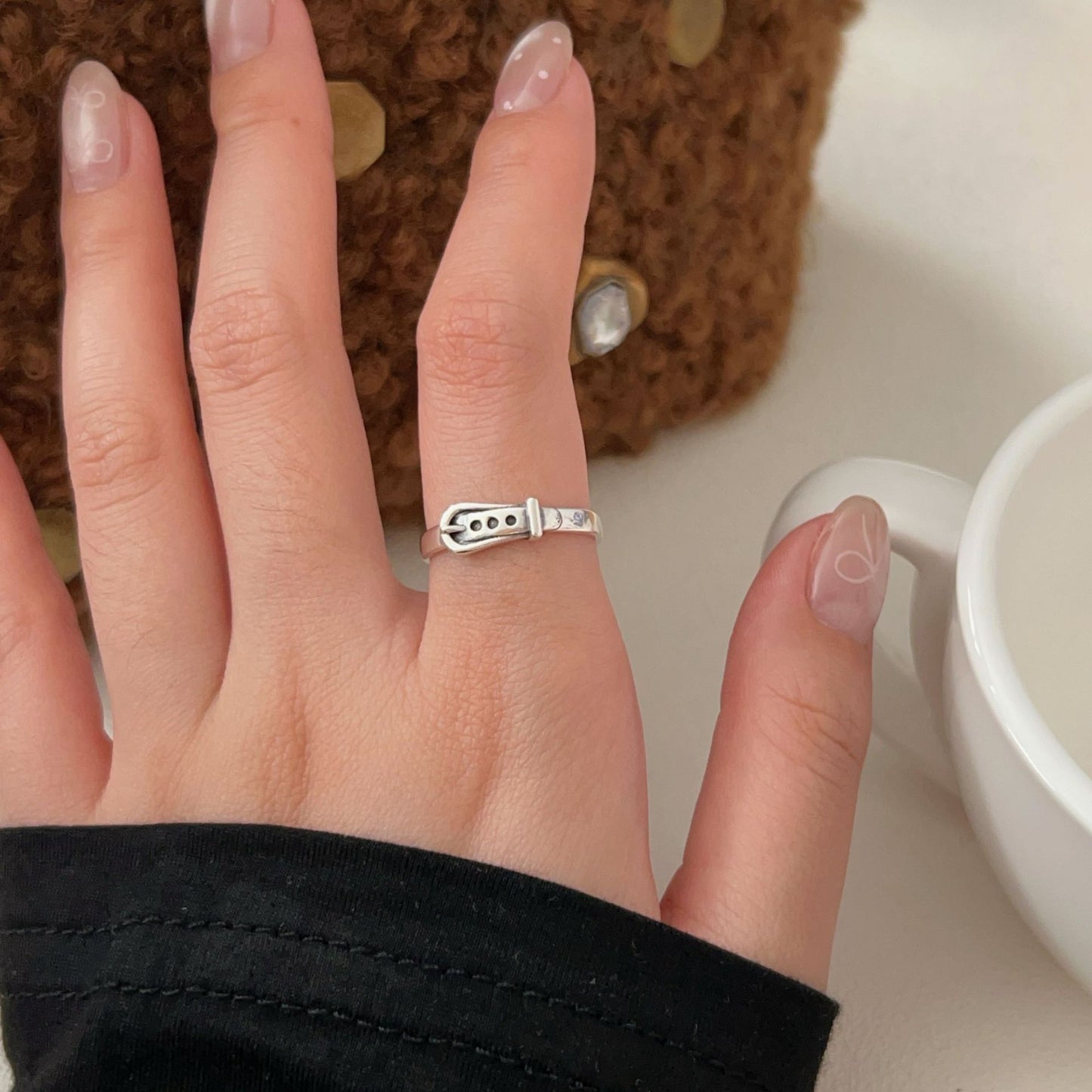 C3廠 韓國韓版S925純銀｜皮帶戒指 批發 折扣@洽客服 26.02.W3「hjz297」