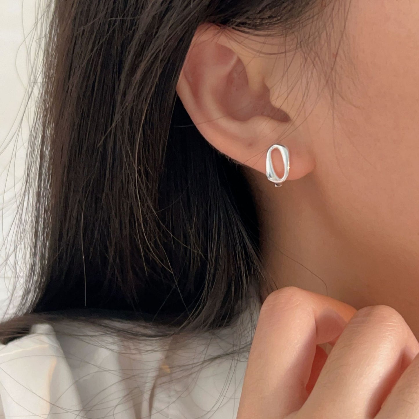 C3廠 韓國韓版幾何鏤空S925純銀耳環 批發 折扣@洽客服 25.12.W2「ES180」