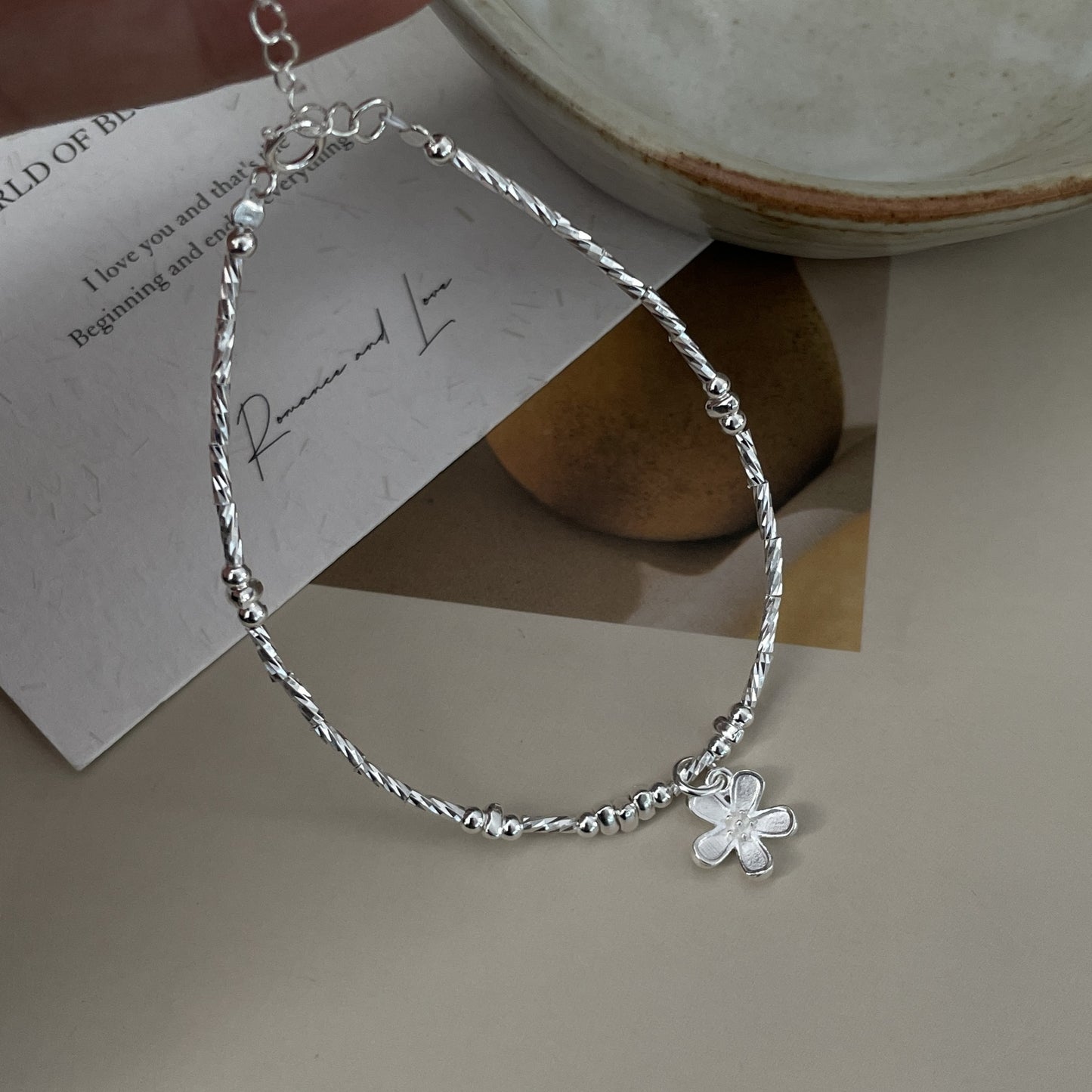 C2廠 韓國韓版花朵S925純銀手鍊 批發 折扣@洽客服 26.01.W1「XSB4096」