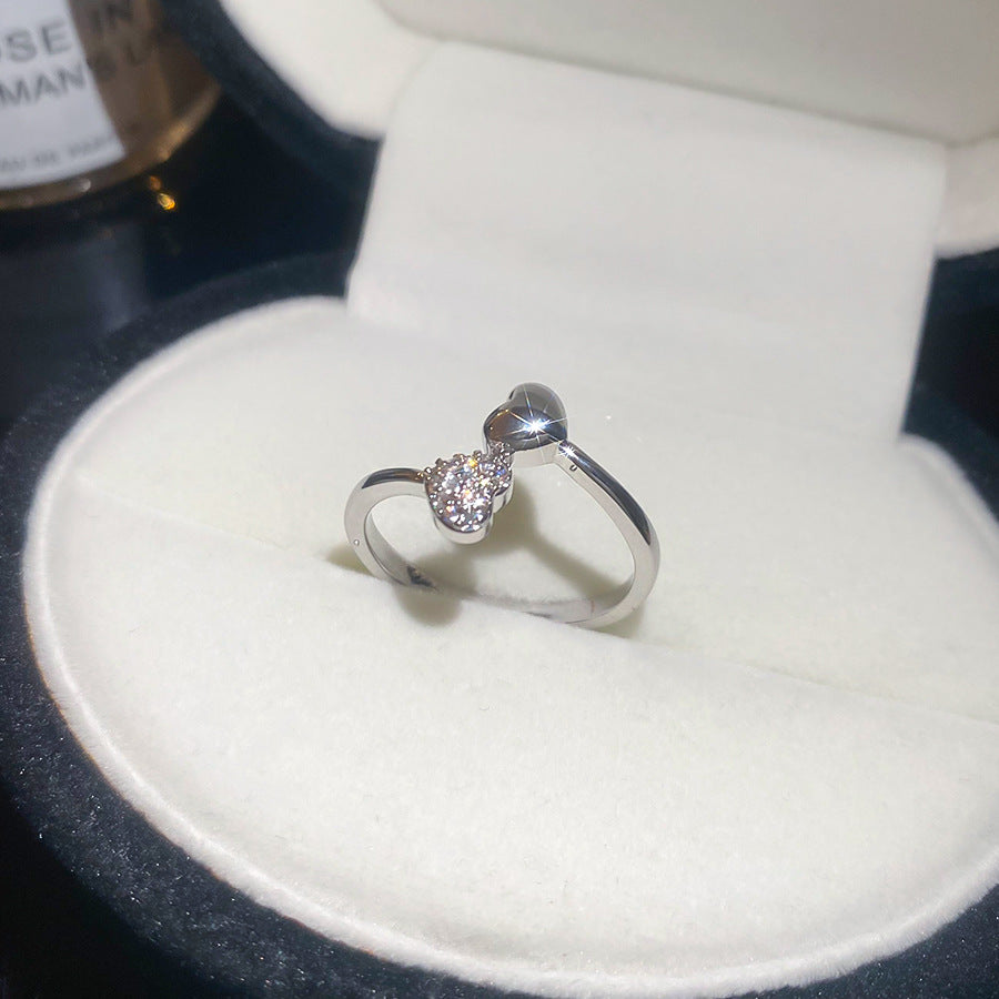 A2廠 韓國韓版鋯石愛心銅鍍18k真金開口戒指 批發 折扣@洽客服 26.02.W3「HR2933」