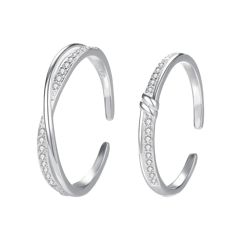 C廠 韓國韓版簡約同心結S925純銀戒指 批發 折扣@洽客服 26.03.W1「K2504 K2505」