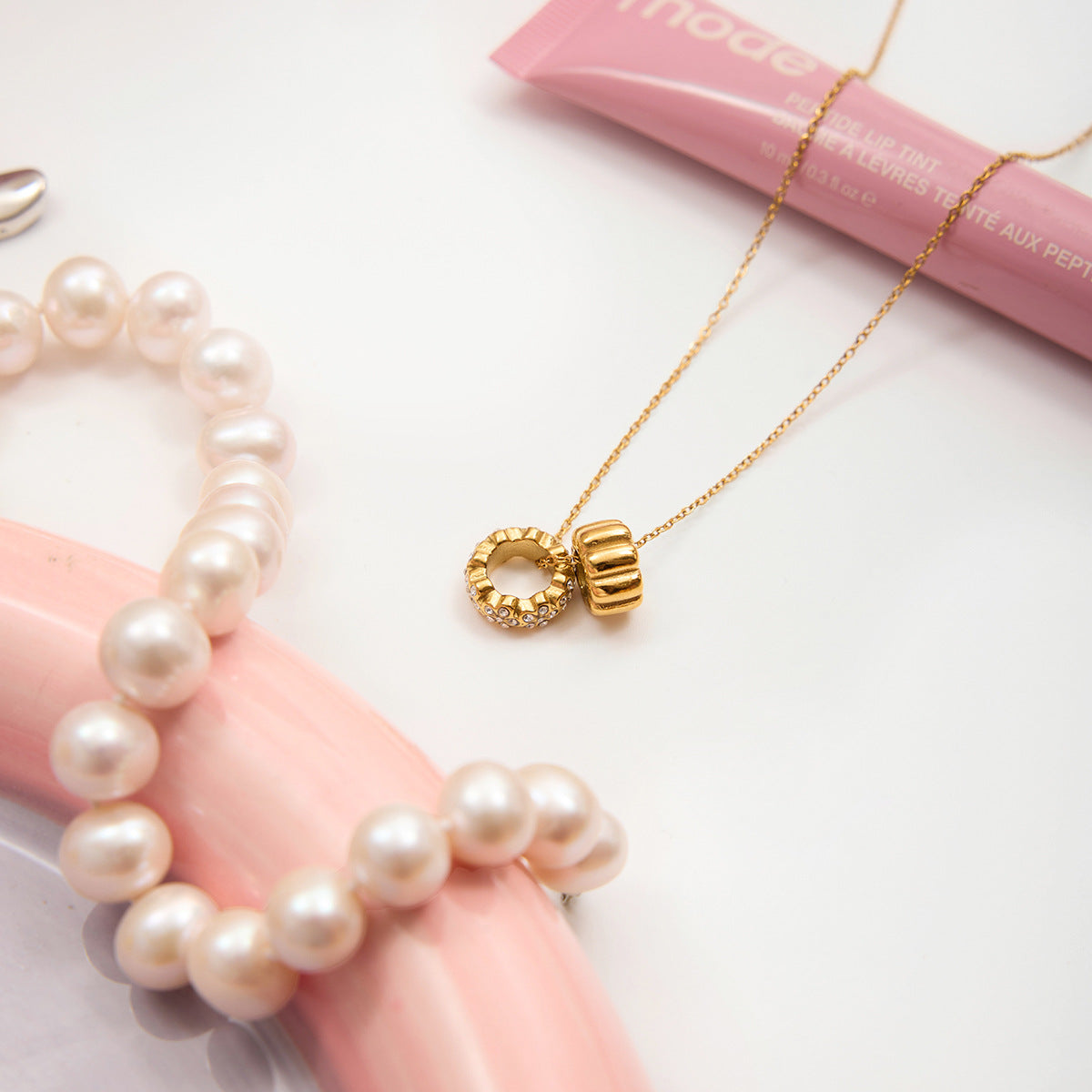 B廠 歐美款 SOPHIA  鈦鋼鍍18K金項鍊 批發 折扣@洽客服 25.10.W5「JDN0307023」