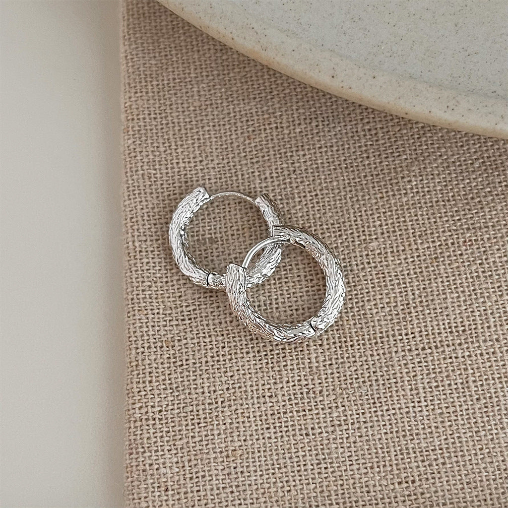 A廠 日韓款 幾何肌理感液態銀針耳環 批發 折扣@洽客服 25.10.W5「4978」