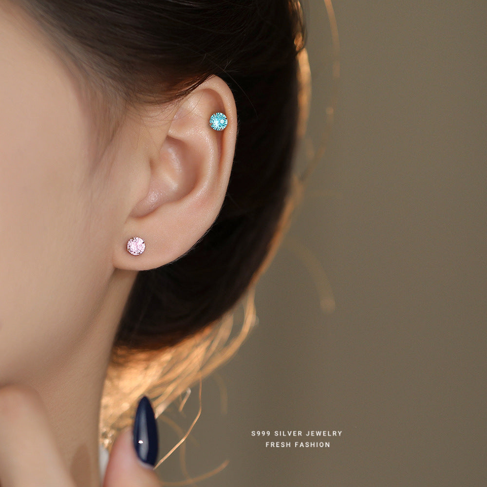 C廠 韓國韓版四爪煙火切S999純銀耳環 批發 折扣@洽客服 24.11.W2「E5754」
