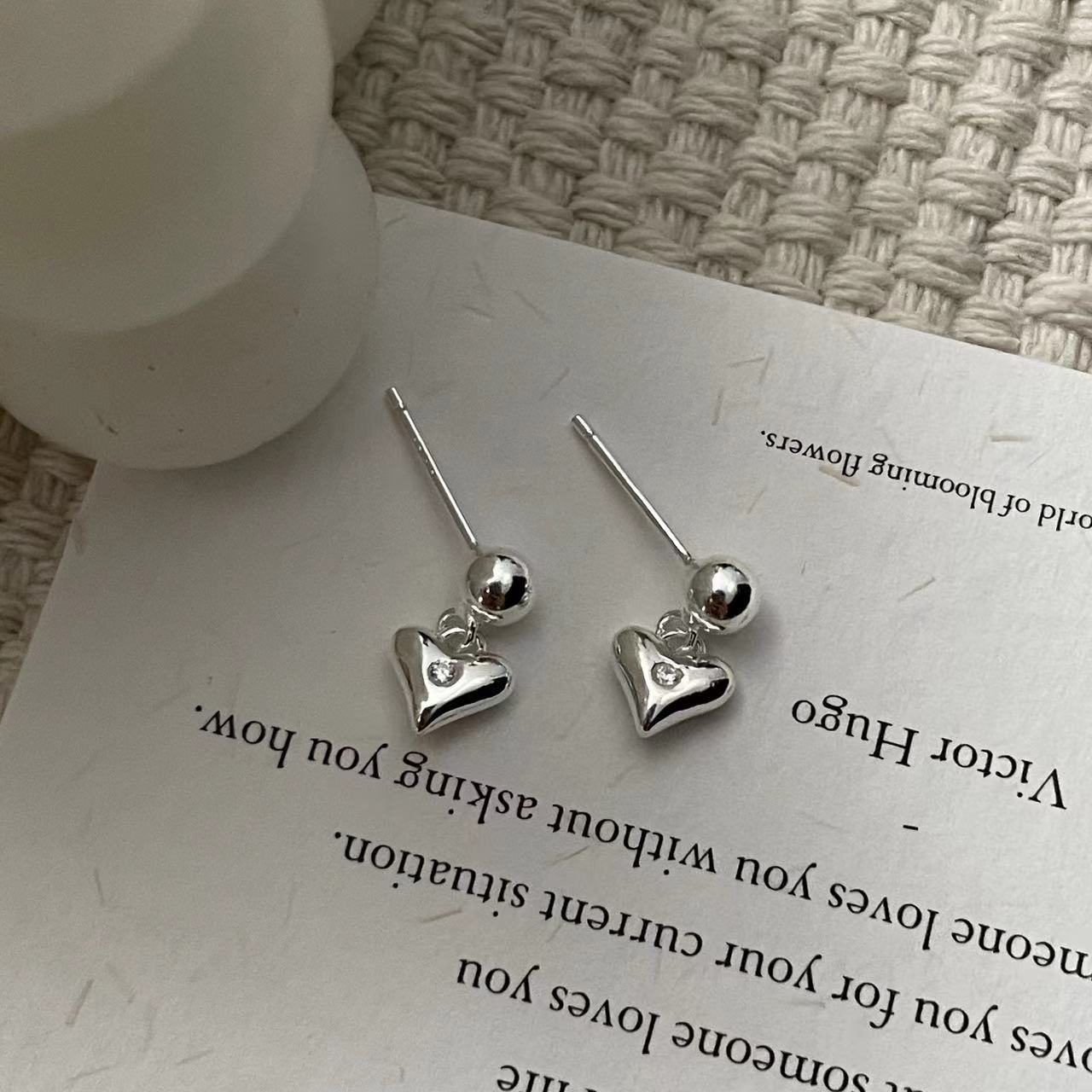 C2廠 韓國韓版愛心原子S925純銀耳環 批發 折扣@洽客服 25.11.W3「SE2491」