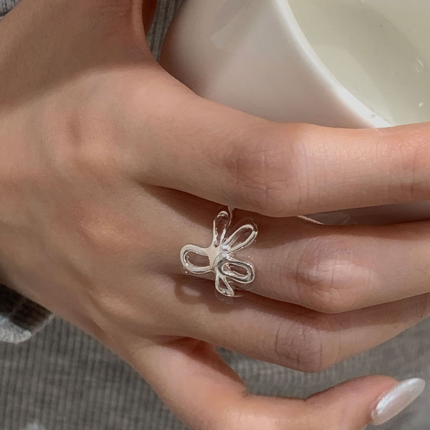 C2廠 韓國韓版小花復古S925銀戒指 批發 折扣@洽客服 25.10.W5「SR1395」