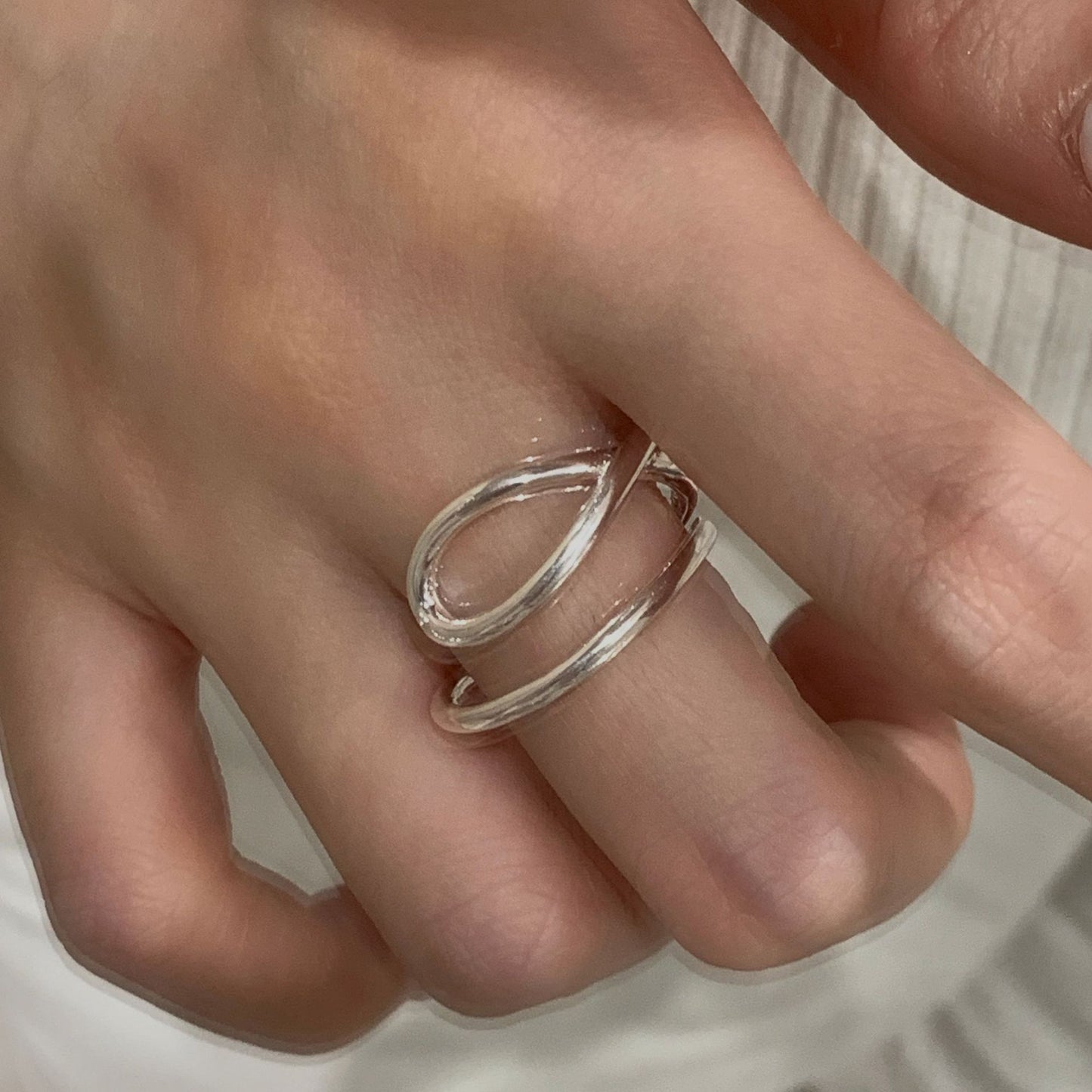 C2廠 韓國韓版多層線條S925純銀戒指 批發 折扣@洽客服 25.10.W5「SR1435」