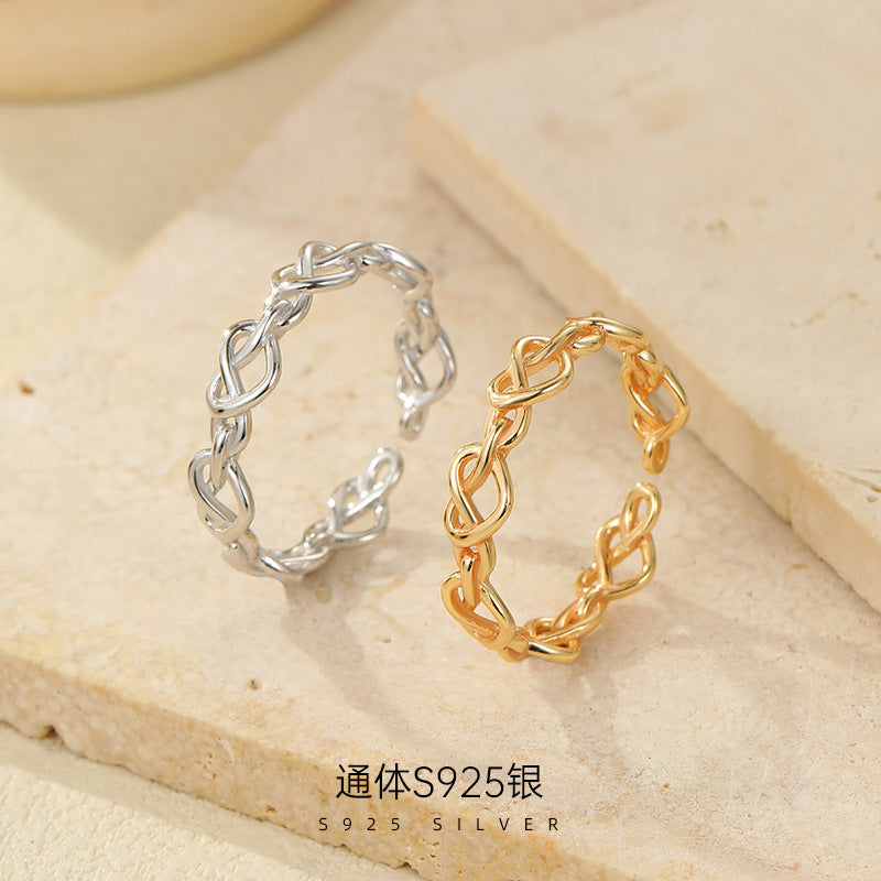 C廠 韓系 纏繞愛心S925純銀戒指批發 折扣@洽客服 26.08.W1「RS3932」