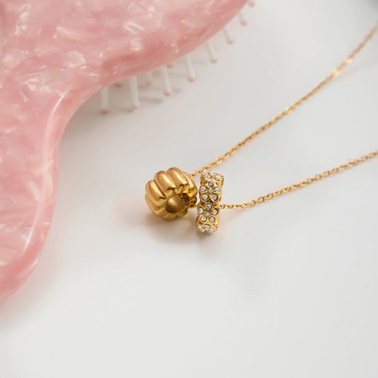 B廠 歐美款 SOPHIA  鈦鋼鍍18K金項鍊 批發 折扣@洽客服 25.10.W5「JDN0307023」