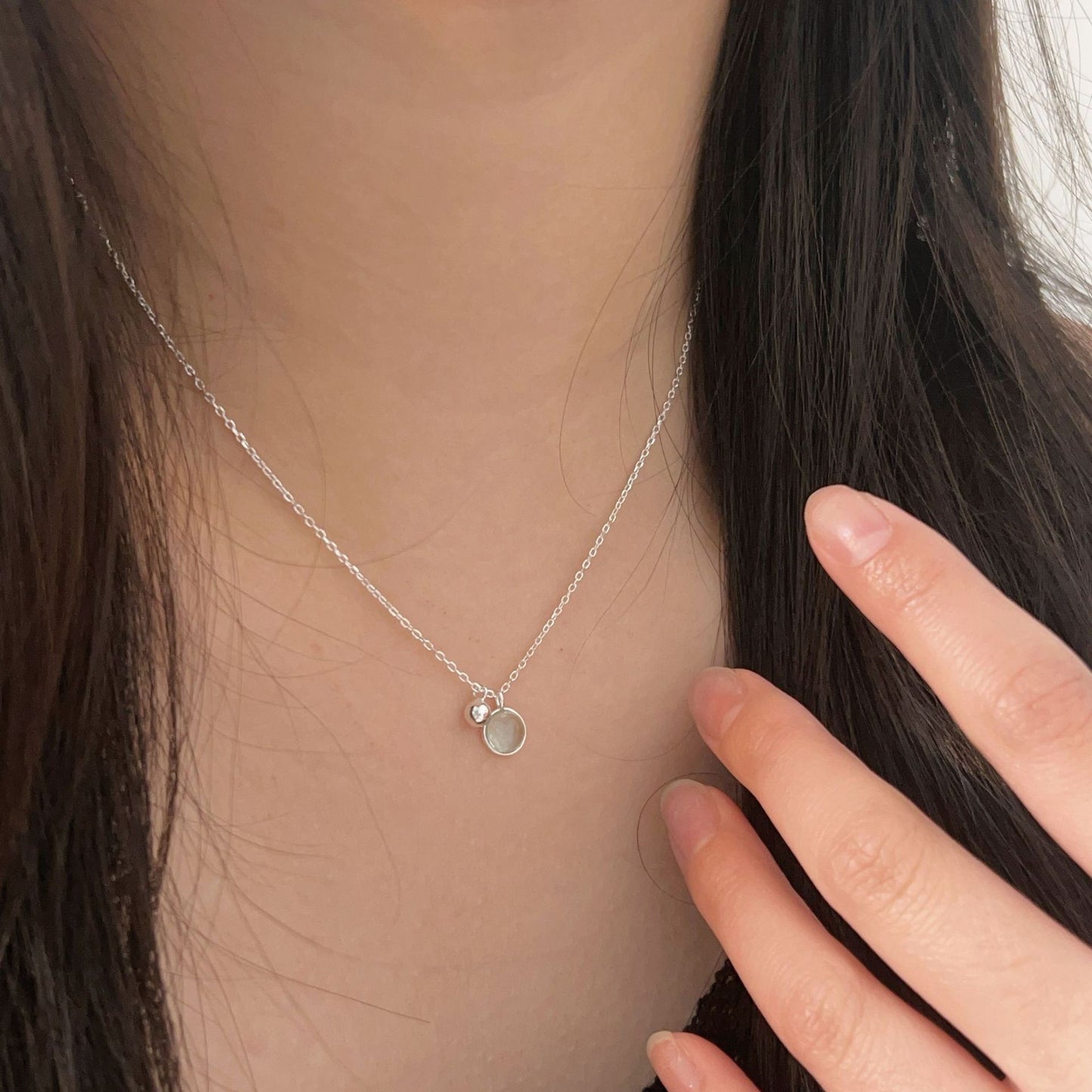 C3廠 韓國韓版S925純銀｜幾何貓眼石項鍊 批發 折扣@洽客服 26.02.W3「HXL319」