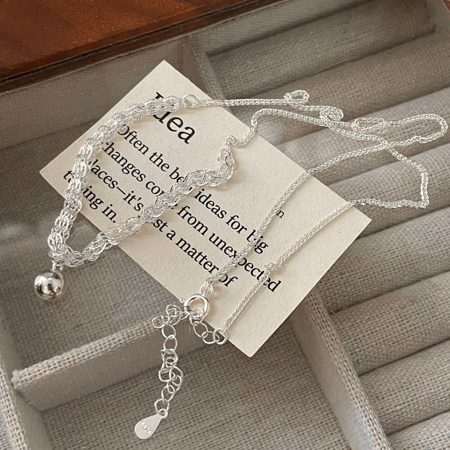 C2廠 韓系限量款簡約閃光S925純銀項鏈批發 折扣@洽客服 26.03.W3「SN3497」