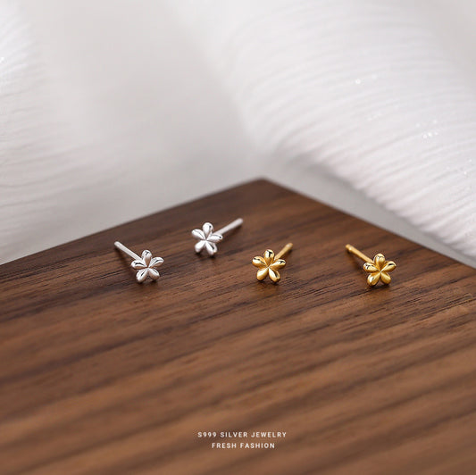C廠  S999足銀｜ 迷你花朵耳環 批發 折扣@洽客服 26.01.W2「CE135」