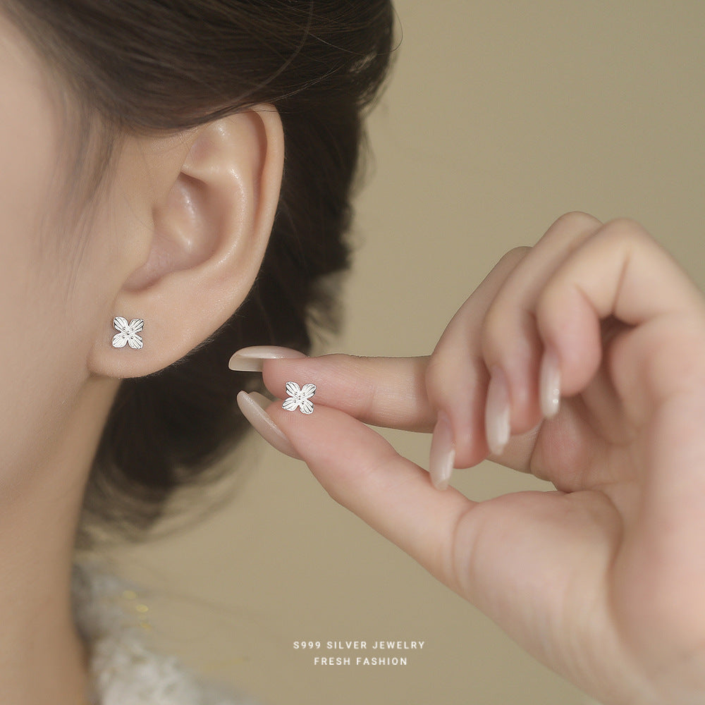 C廠 韓國韓版四葉草S999純銀耳環 批發 折扣@洽客服 26.03.W1「E6189」