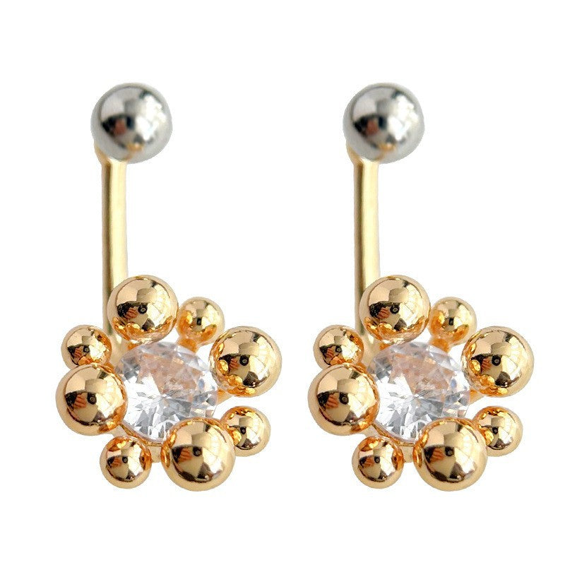 A廠 日韓款一款兩戴花鋯石耳環 批發 折扣@洽客服 26.01.W1「4663」