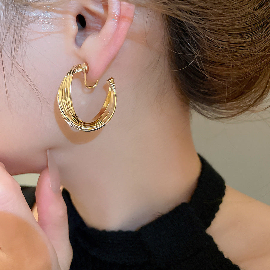 A2廠 韓國韓版扭曲圓形蚊香盤銀針耳環 批發 折扣@洽客服 25.10.W5「HE28781」