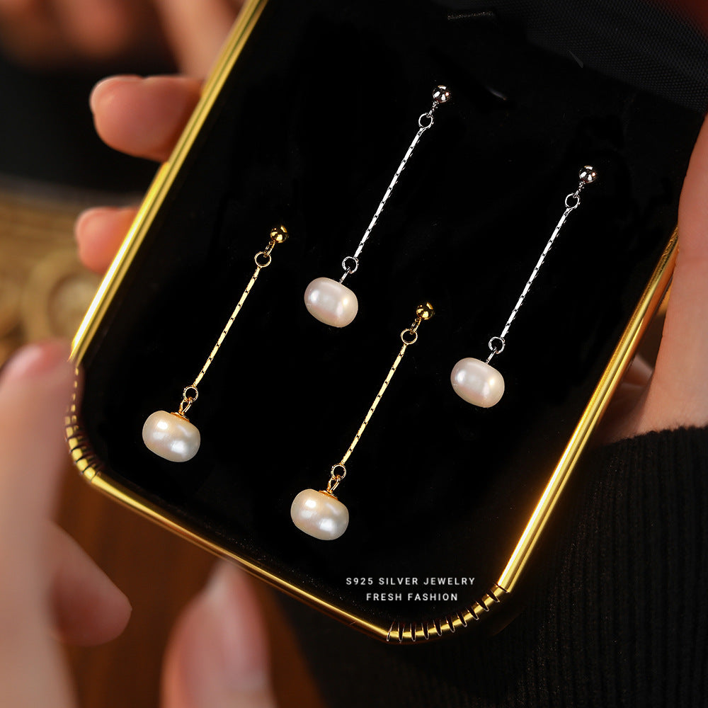 C廠 韓國韓版復古風天然珍珠S925純銀耳環 批發 折扣@洽客服 25.10.W3「E3338」