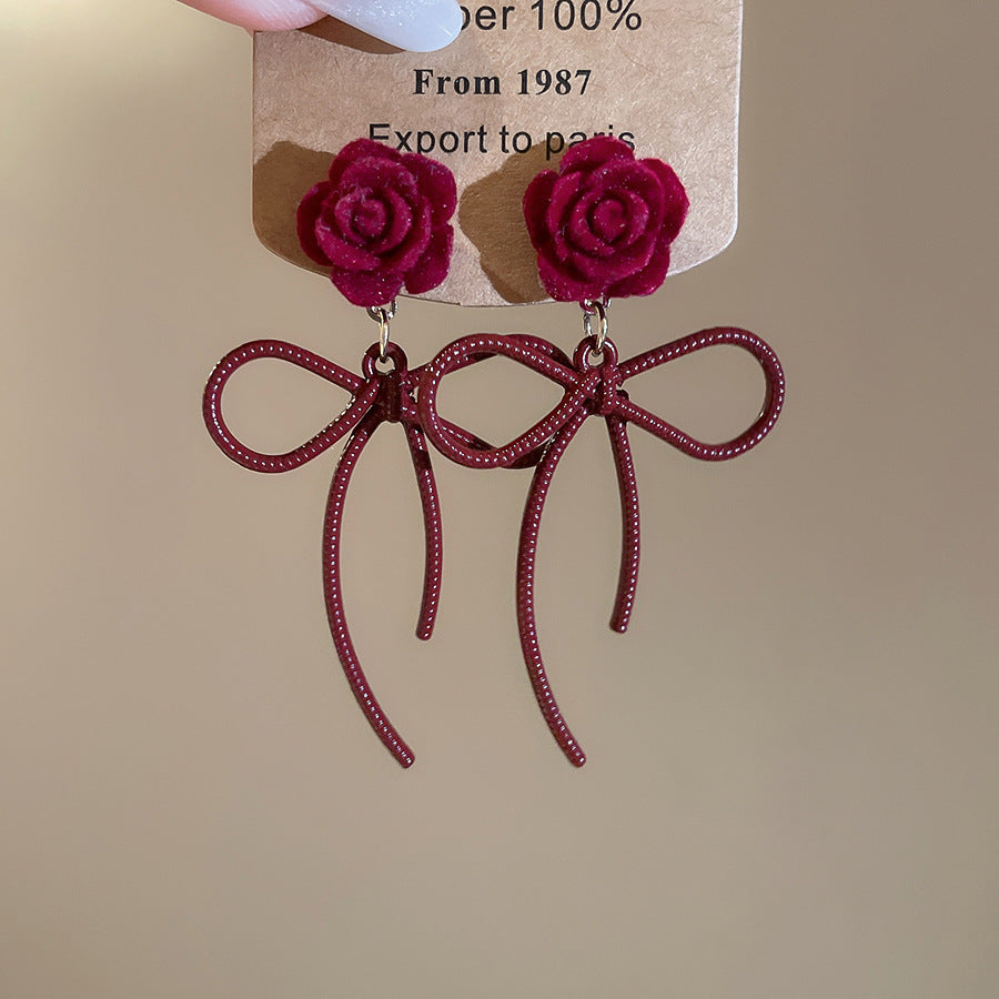 A2廠 韓國韓版玫瑰花蝴蝶結珍珠銀針耳環 批發 折扣@洽客服 25.10.W5「HE28841-HE28842」