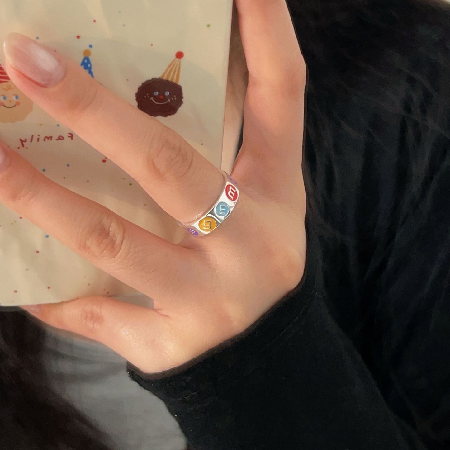 C3廠 韓國韓版彩虹M豆S925純銀戒指 批發 折扣@洽客服 25.11.W1「jz118」