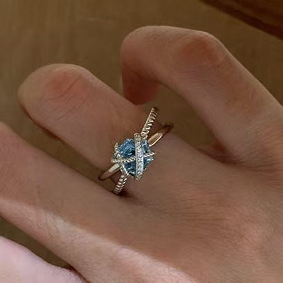 A2廠 韓國韓版鋯石交叉開口戒指 批發 折扣@洽客服 25.12.W2「WR510」