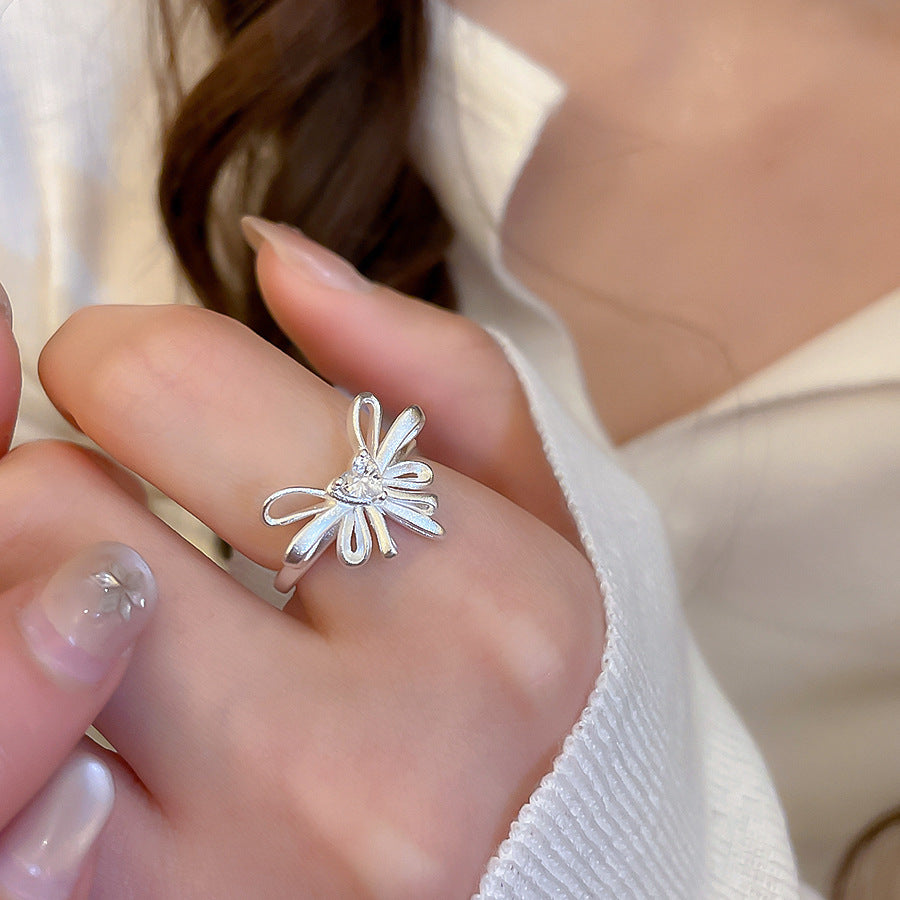 A2廠 韓國韓版鋯石蝴蝶結開口戒指批發 折扣@洽客服 26.03.W3「HR3014」