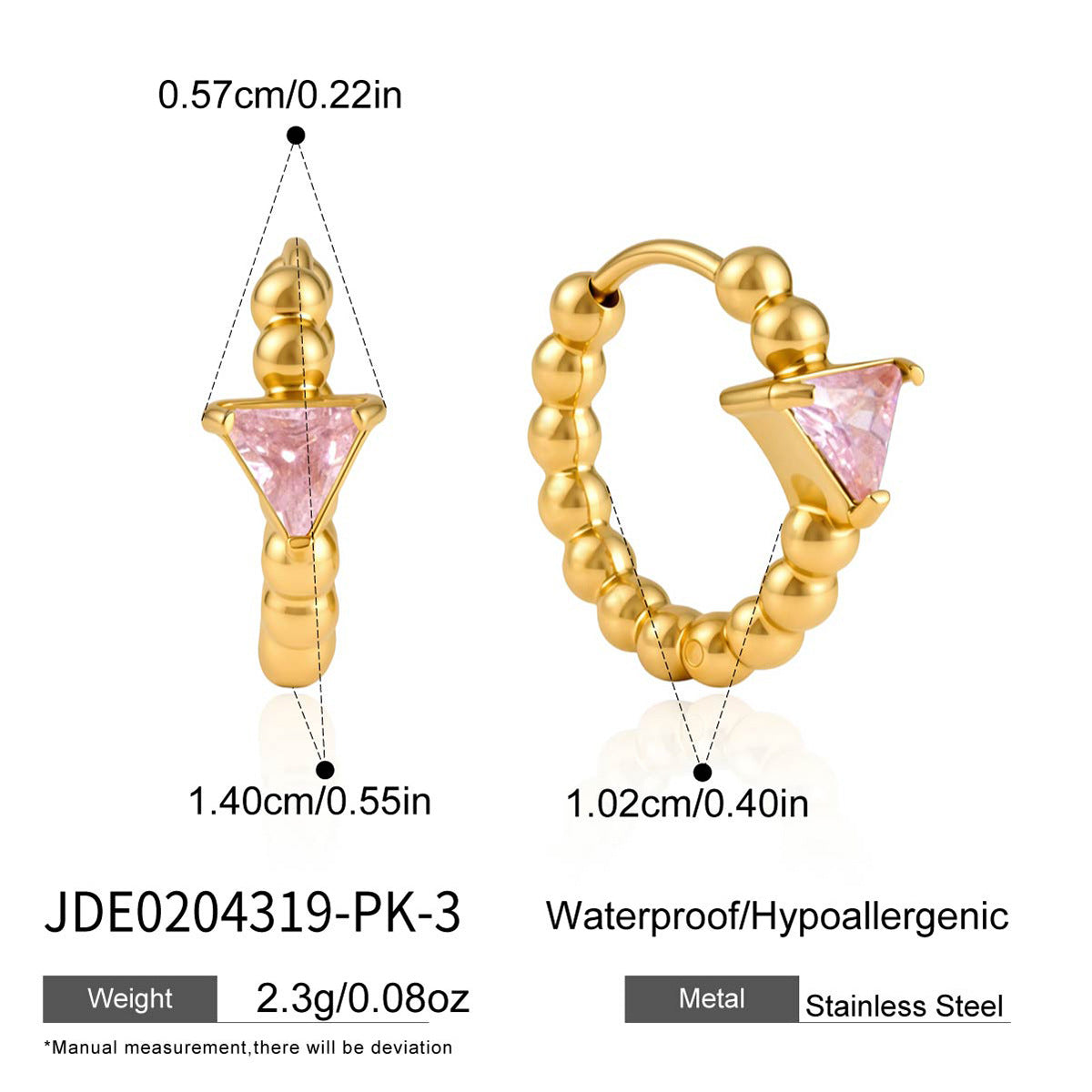 B廠 歐美款  CELINE 鈦鋼鍍18K金耳環26.06.W4「JDE0204319」