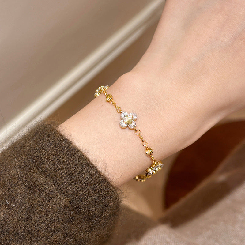 A2廠 韓國韓版鋯石圓形花朵可調式手鍊 批發 折扣@洽客服 25.12.W2「WB1830」