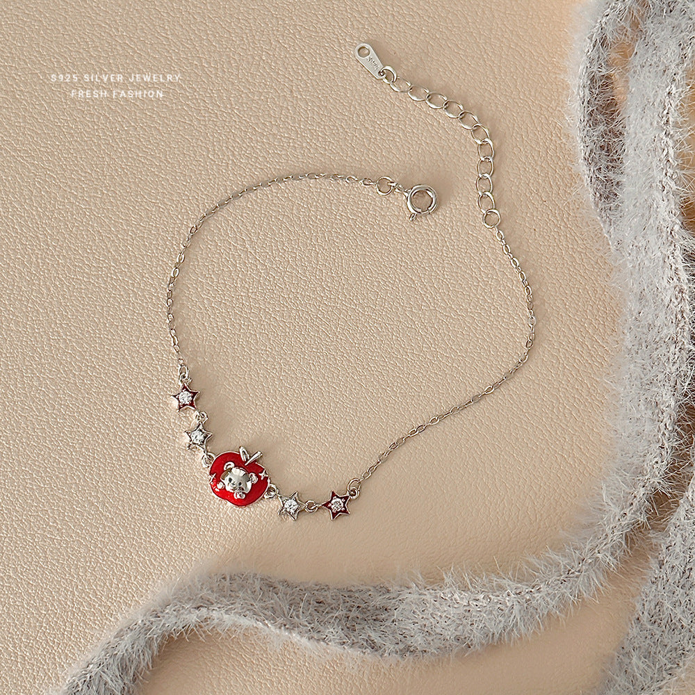 C廠 S925純銀｜韓國韓版紅蘋果手鍊 26.02.W1「YL0149」