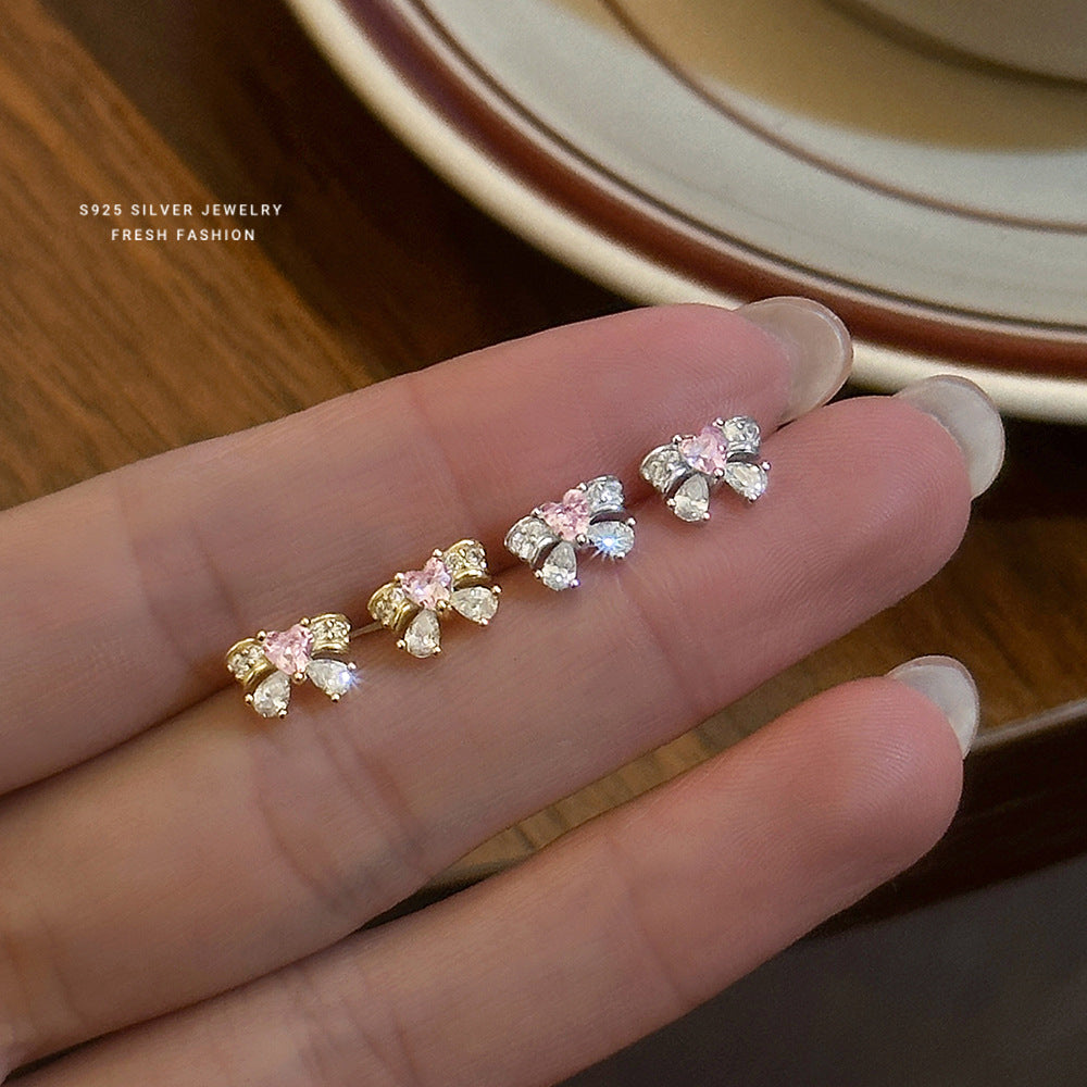 C廠 S925純銀｜ 小清新粉紅蝴蝶耳環 批發 折扣@洽客服 26.01.W2「E6011」