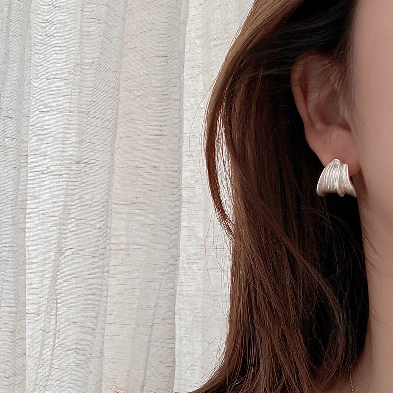 A2廠 韓國韓版拉絲C型金屬銀針耳環 批發 折扣@洽客服 25.12.W4「HE29765」