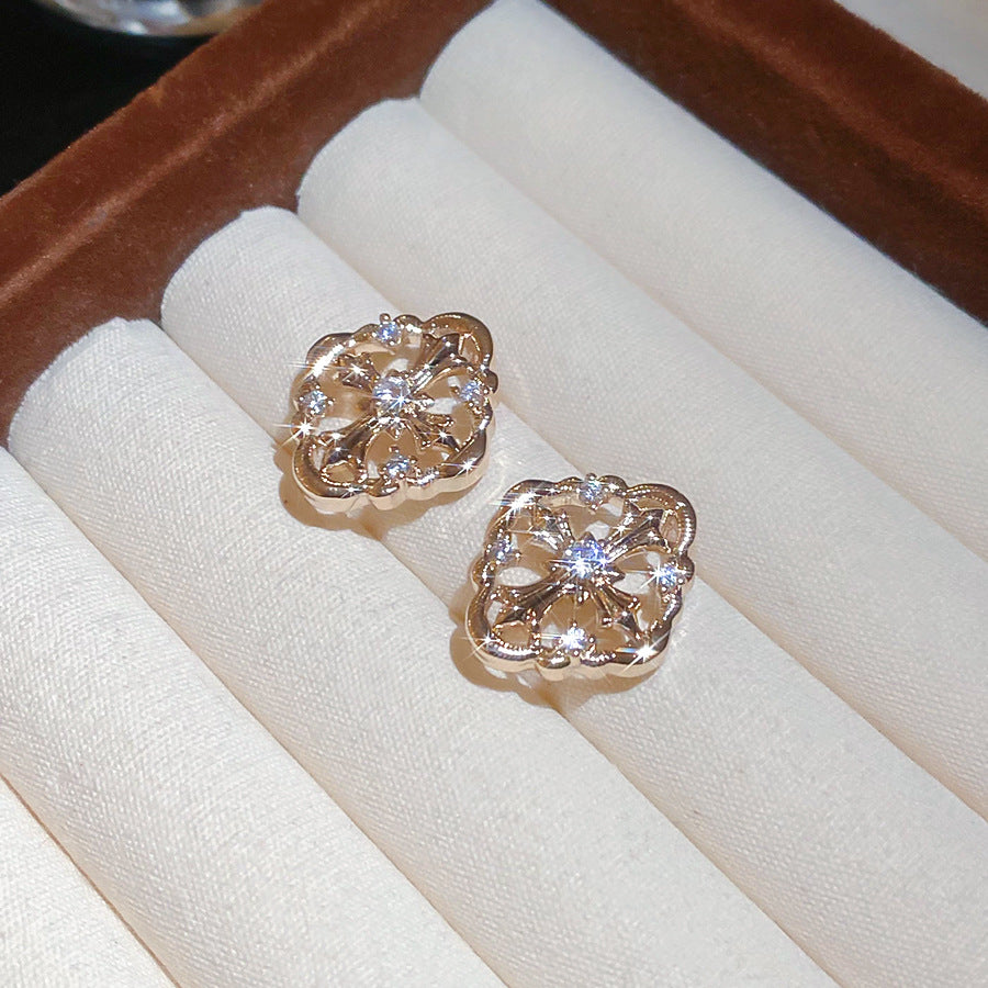 A2廠 韓國韓版 鋯石菱形十字架耳環批發 折扣@洽客服 26.03.W2「HE30701」