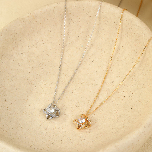 C廠 韓系鑲鑽四葉草S925純銀項鍊批發 折扣@洽客服 26.08.W4「NS3930」