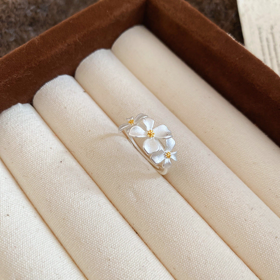 A2廠 韓國韓版素銀花朵開口戒指 批發 折扣@洽客服 25.12.W3「HR2845」