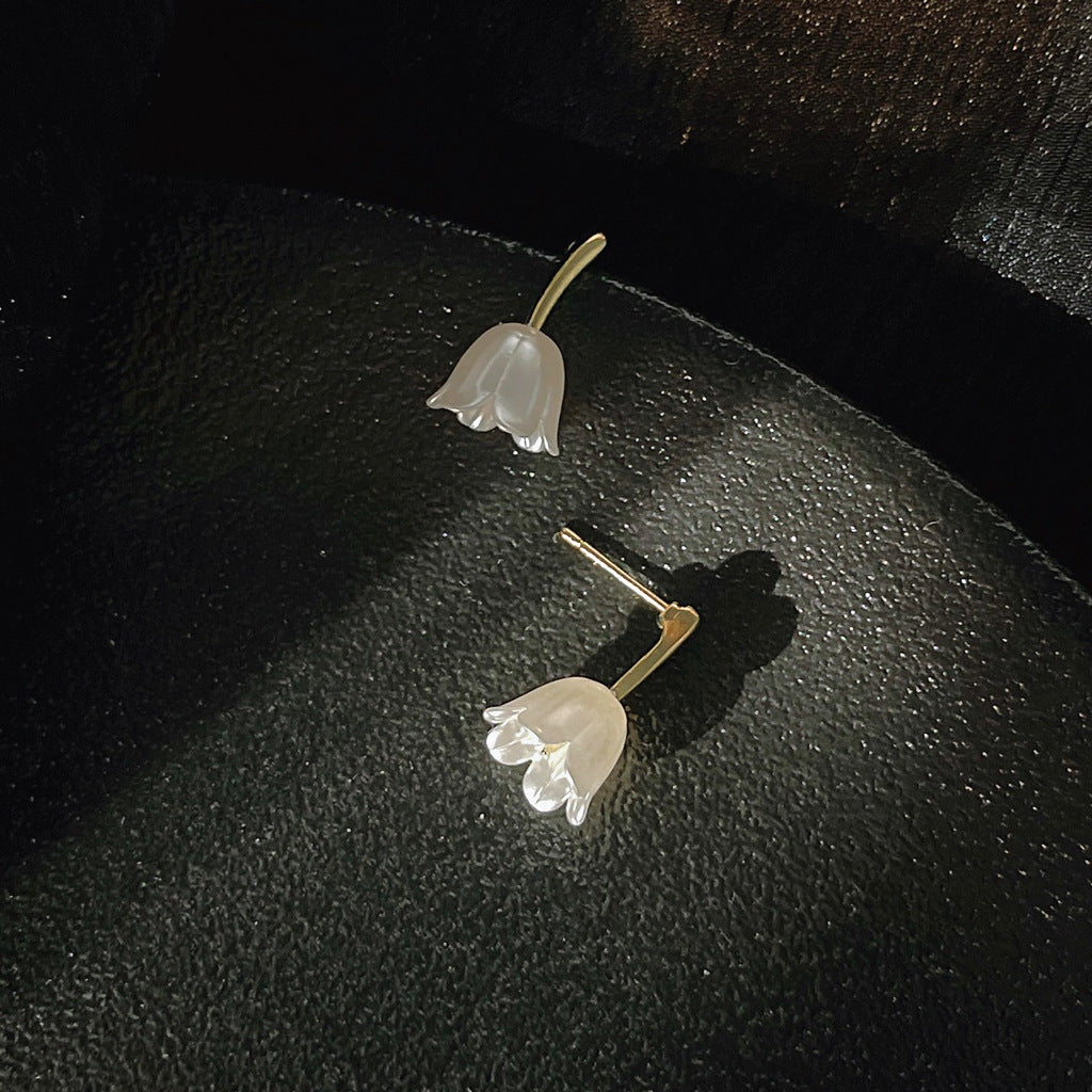 A廠 日韓鬱金香銀針耳環 批發 折扣@洽客服 25.12.W3「1542」